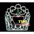 Nueva corona ornamental de la tiara del desfile del rhinestone de la manzana del diseño